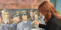 Реставрацию картины «Космонавты на Красной площади» студенты Люберец завершат до конца учебного года - Городской округ Люберцы