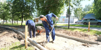 Работы по комплексному благоустройству дворов в посёлке Томилино стартовали в Люберцах - Телеканал ЛТВ