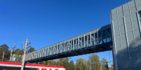 Рабочее движение открыли по надземному пешеходному переходу в поселке Люберец - Городской округ Люберцы